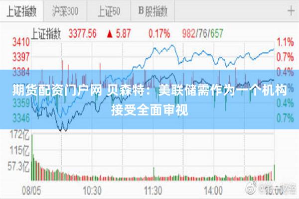 期货配资门户网 贝森特：美联储需作为一个机构接受全面审视